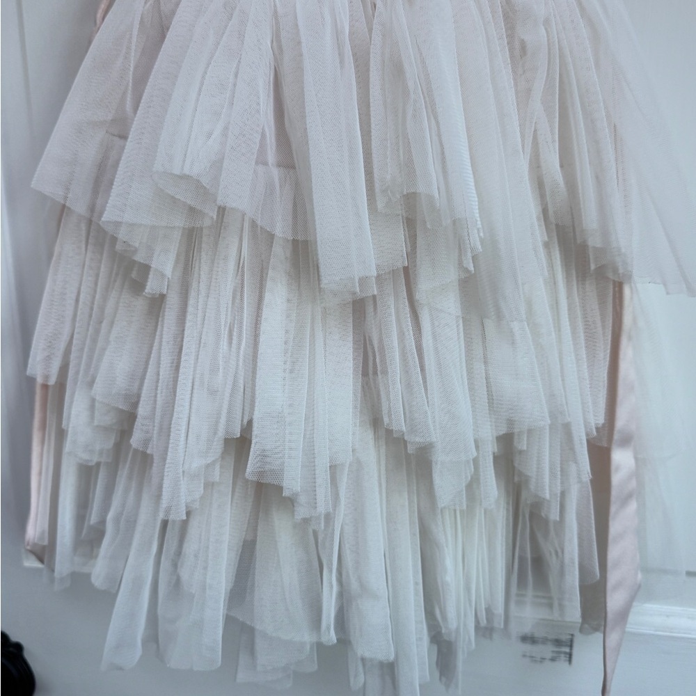 NWOT American Princess 3T Pink & White Girls Formal Floral Party Dress - Picture 3 of 5
